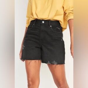 Old Navy - High-Waisted Slouchy Straight Cut-Off Jean Shorts 5-inch inseam